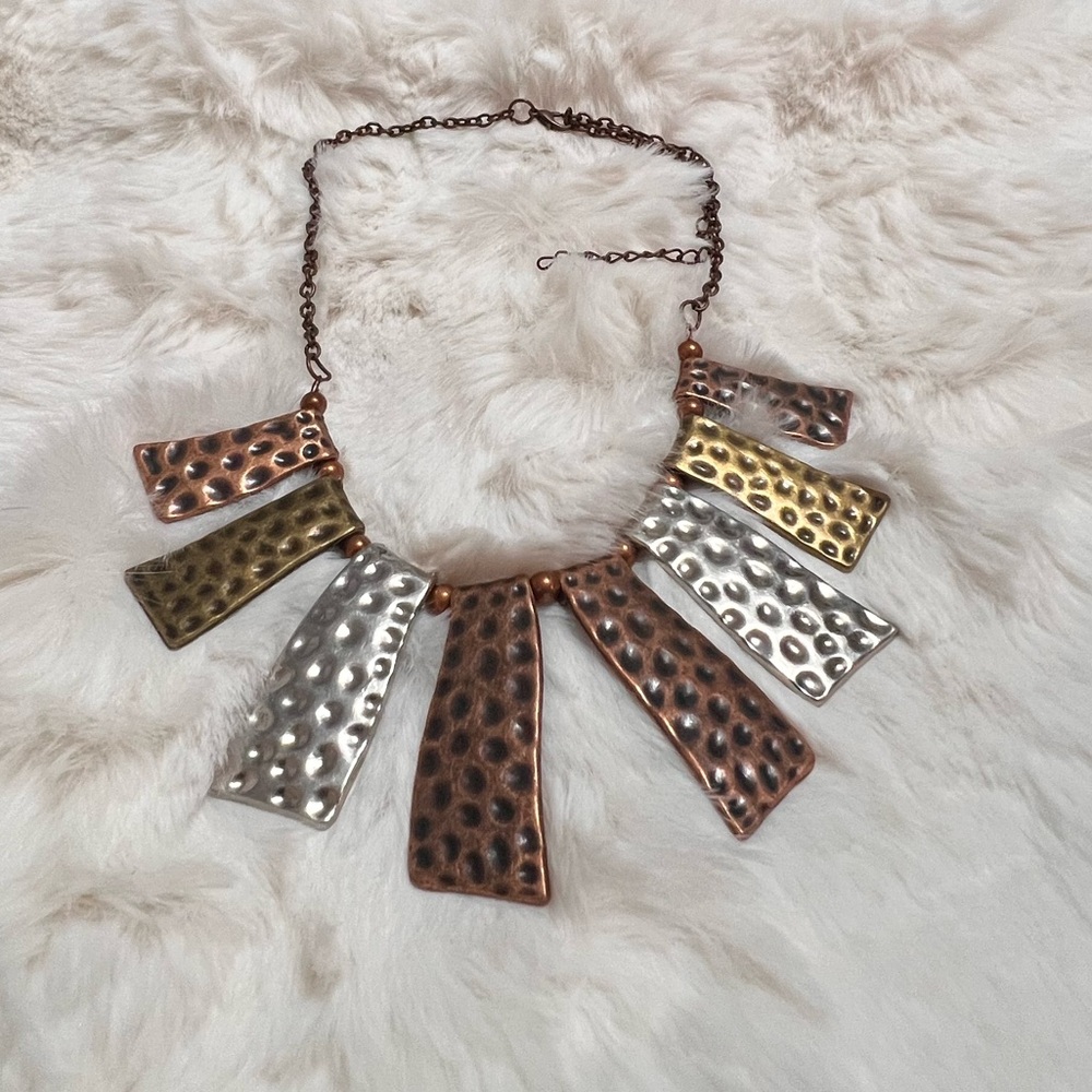 Elegant Mixed Metal Statement Necklace
